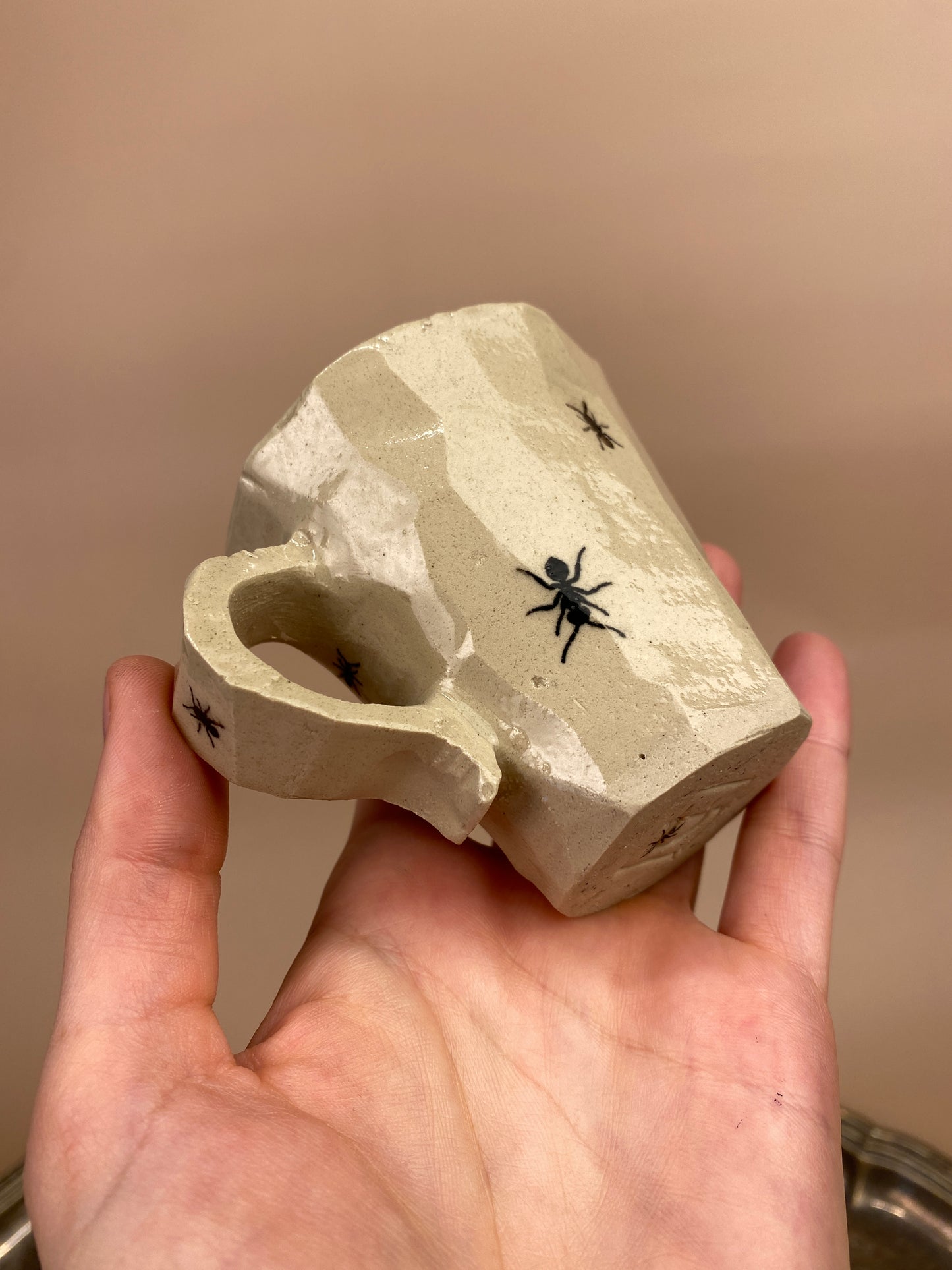 Espresso cup with ants